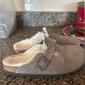 Womens Sherling Birkenstock Clog